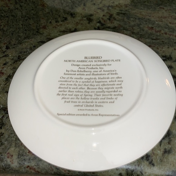 1975 Avon Special Edition American Songbird Bluebird Plate IOB - Picture 5 of 10